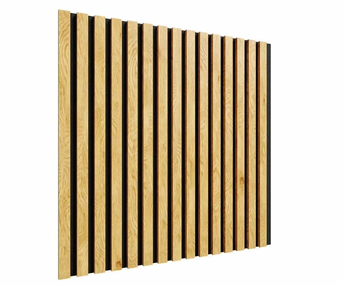 МДФ стеновая панель акустическая Cosca Decor Сканди Дуб Медный черный войлок 600×600×19